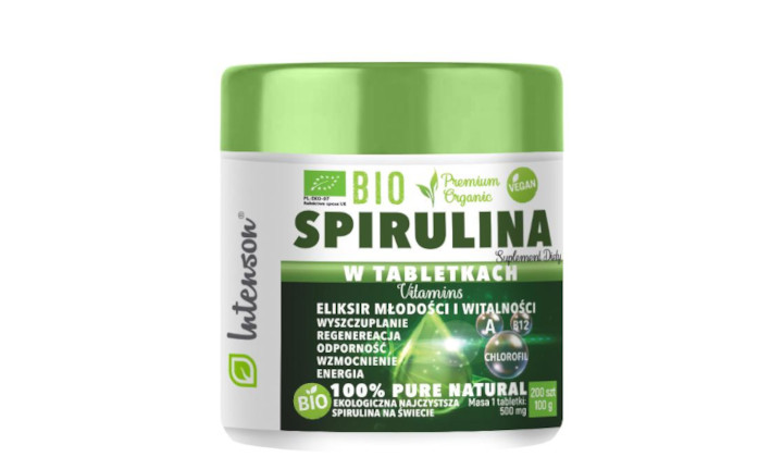 Bio spirulina 100g w tabletkach Intenson