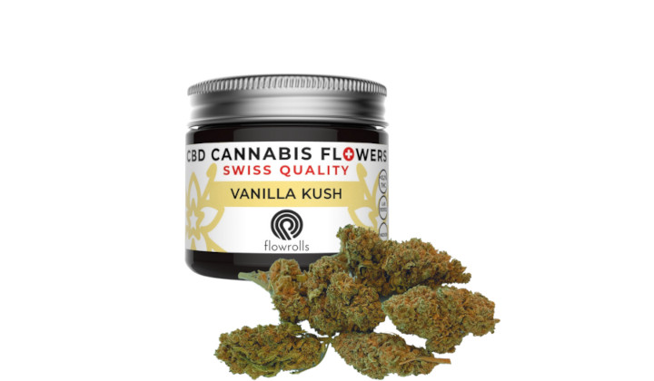 Susz konopny Vanilla Kush Flowrolls o waniliowym aromacie