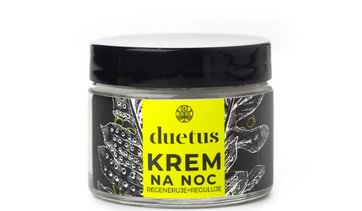 Krem na noc z olejem konopnym do cery tłustej i mieszanej Duetus