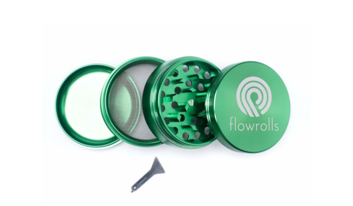 Czteroczęściowy młynek do suszu CBD 63 mm Flowrolls