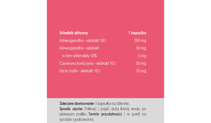 Ashwagandha dla kobiet - suplement diety Panaseus