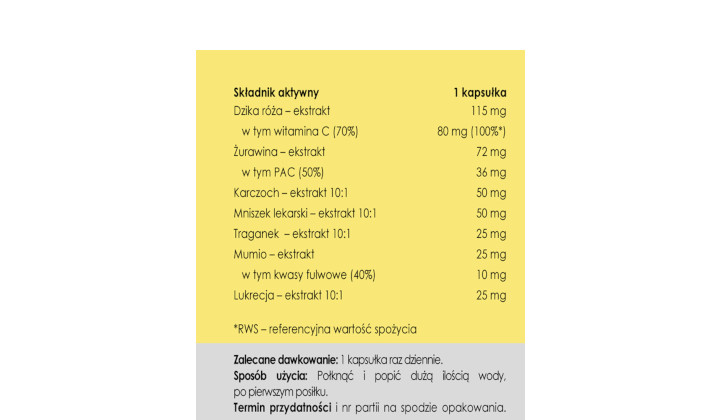Zdrowy pęcherz - suplement diety Panaseus