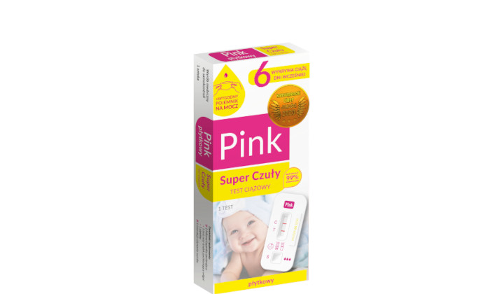 Test ciążowy Pink - super czuły test płytkowy
