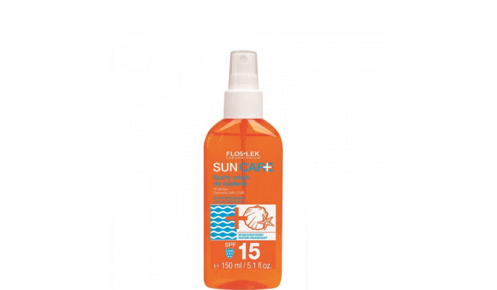 Suchy olejek do opalania SPF 15 w sprayu FLOSLEK