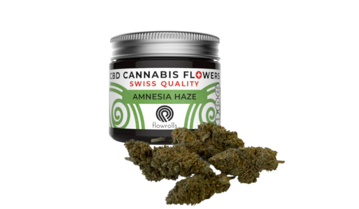 Susz konopny CBD Amnesia Haze Flowrolls na uspokojenie