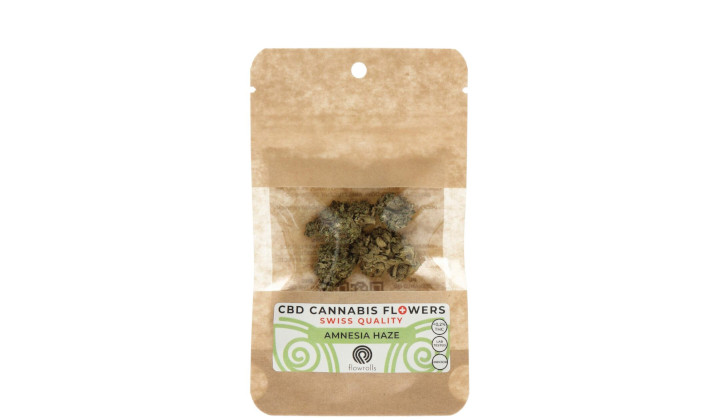 Susz konopny CBD Amnesia Haze Flowrolls na uspokojenie