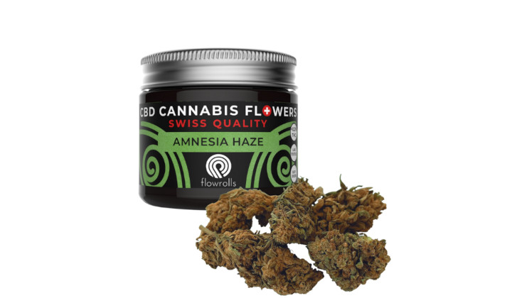 Susz konopny CBD Amnesia Haze Flowrolls na uspokojenie