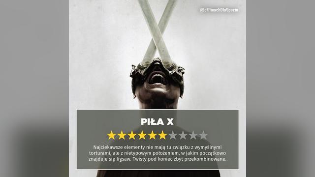 Jan Kapturkiewicz | O filmach dla sportu on Instagram: "#Recenzja ➡️ #PiłaX ⭐ 6/10 | NIEZŁY ✅ Mimo iż naprawdę doceniam i lubię pierwszą...