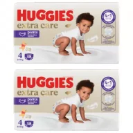 Pieluchy - Huggies Pieluchomajtki Mega Pants 4 (9-14 kg) Extra Care Zestaw 2 x 38 szt. - miniaturka - grafika 1