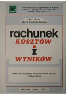Rachunek kosztów i wyników - Finanse, księgowość, bankowość - miniaturka - grafika 1