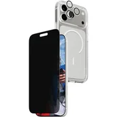 Etui i futerały do telefonów - Etui PANZERGLASS Care Flagship Privacy MagSafe 3w1 do Apple iPhone 17 Pro Max Przezroczysty + szkło prywatyzujące + osłona obiektywu - miniaturka - grafika 1