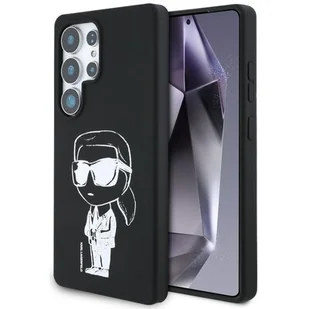 Etui KARL LAGERFELD Silicone Graffiti Ikonik Printed Logo MagSafe do Samsung Galaxy S25 Ultra Czarny - Etui i futerały do telefonów - miniaturka - grafika 1