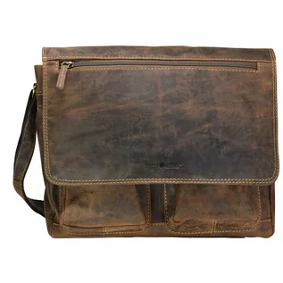 Teczki i aktówki - Greenburry Vintage Torba messenger skórzana 35 cm brown - grafika 1