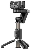 Gimbale - Gimbal / statyw z lampą Apexel Q18 Czarny - miniaturka - grafika 1
