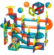 Klocki - Tor Kulkowy klocki magnetyczne 96 el. konstrukcje 3D - miniaturka - grafika 1