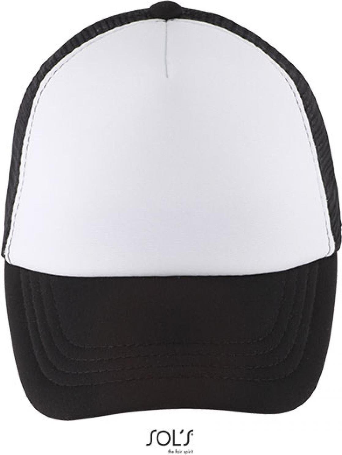 SOLs 03091 Czapka dziecięca Bubble Kids Cap, 5-panelowa - Kolor: Biały/czarny - Rozmiar: Jeden rozmiar