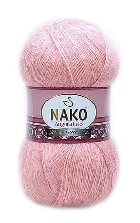 Włóczka NAKO ANGORA LUKS 100g kolor: 1424 / pudrowy róż