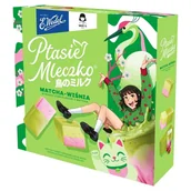 Inne słodycze - E. Wedel Ptasie mleczko matcha-wiśnia w białej czekoladzie z matchą 340 g - miniaturka - grafika 1