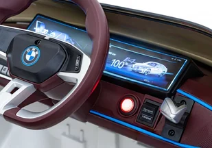 Autko BMW i4 na akumulator dla dzieci Biały + Wolny Start + EVA + Ekoskóra + Audio LED + Pilot - Pojazdy elektryczne dla dzieci - miniaturka - grafika 5