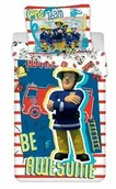 Pościel dla dzieci - Jerry Fabrics Pościel bawełniana 140x200 Strażak Sam 0332 Straż Pożarna poszewka 70x90 dziecięca Fireman Sam wóz strażacki psy 101 dalmatyńczyków helikopter - miniaturka - grafika 1