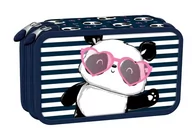 Piórniki - Piórnik 2-komorowy z wyposażeniem PC4 Love Panda - ST-Majewski - miniaturka - grafika 1