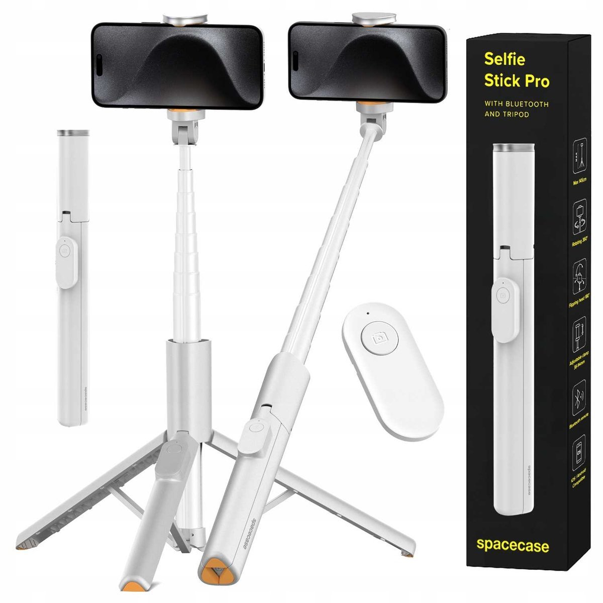 SELFIE STICK STATYW DO TELEFONU WYSOKI BLUETOOTH KIJEK TRIPOD UCHWYT DŁUGI