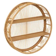 Półki do salonu - Okrągła półka ścienna Ina z drewna bambusowego, Ø 70 cm - miniaturka - grafika 1