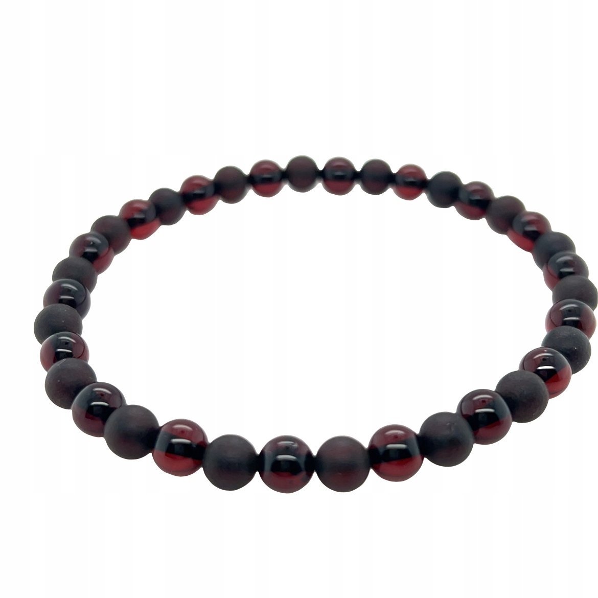 Bransoleta męska z bursztynem KULKA