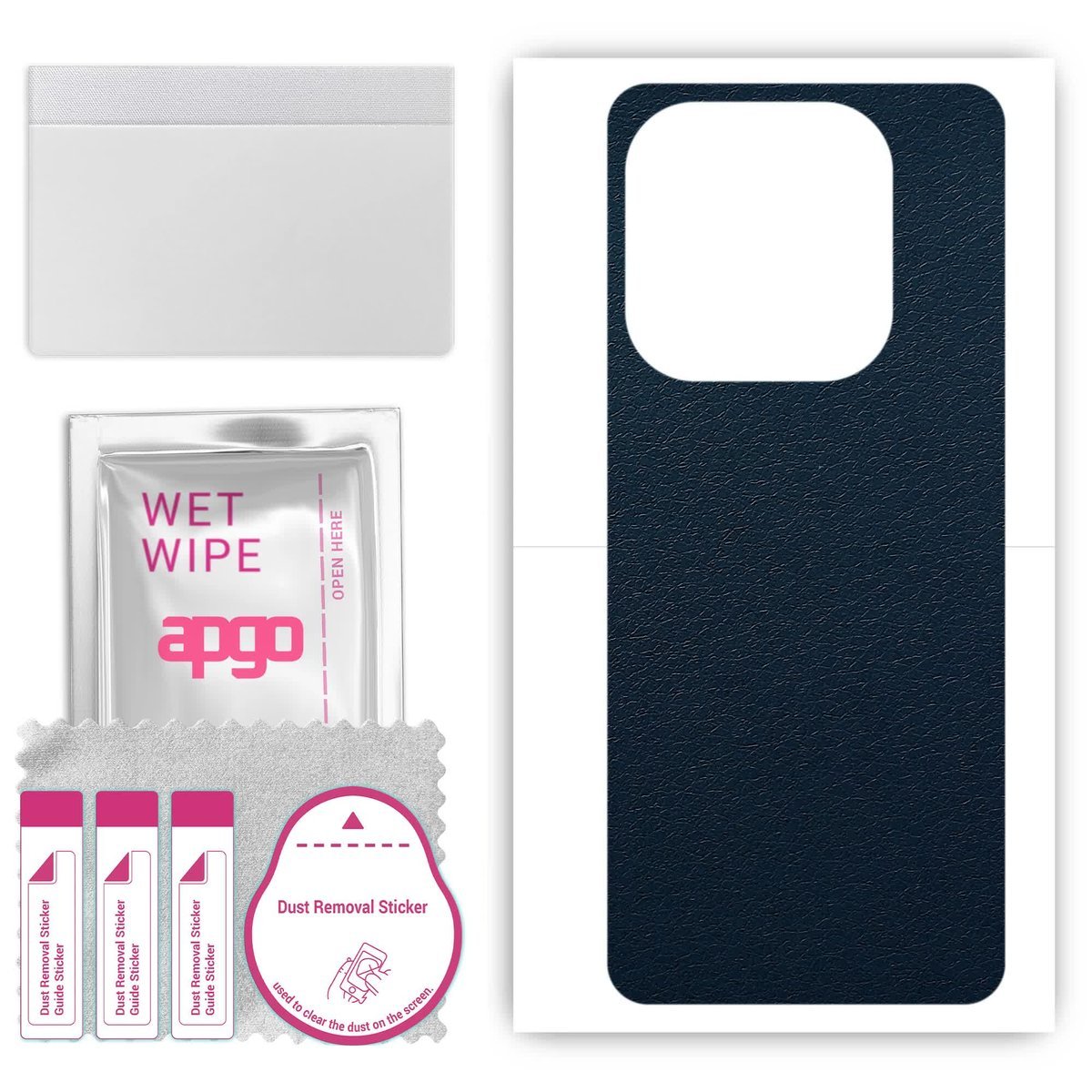 Folia naklejka skórka strukturalna na TYŁ do Tecno Spark 20 Pro - Skóra Granatowa - apgo SKINS