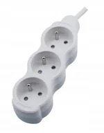 Przedłużacze i rozgałęźniki - Przedłużacz biały 3 metry pięć 5 gniazd - miniaturka - grafika 1