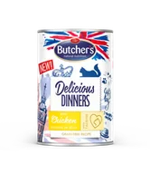 Mokra karma dla kotów - BUTCHER'S Delicious Dinners kawałki z kurczakiem w galaretce 400g (kot) - miniaturka - grafika 1