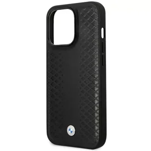 Etui na telefon BMW BMHMP14X22RFGK do Apple iPhone 14 Pro Max 6,7" czarny/black Leather Diamond Pattern MagSafe - Etui i futerały do telefonów - miniaturka - grafika 6