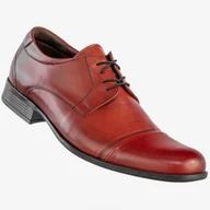 Półbuty męskie - Półbuty Wizytowe Męskie Skórzane Buty Bordowe Lavardii 514/73/F13 46 Bordowy - miniaturka - grafika 1