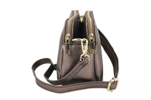 Damska torebka metalizowana - Złota ciemna - Torebki damskie - miniaturka - grafika 4