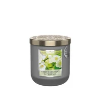 Świece - HEART & HOME świeca zapachowa z naturalnego wosku sojowego do domu, mała słoik Freesia Jaśmin, czas palenia 30 godzin, prezent, dekoracja i perfumy do domu, szklany słoik - miniaturka - grafika 1