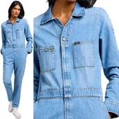 Kombinezony - Lee UNIONALL Call Me Lee JEANSOWY KOMBINEZON BLUE DżINS BEZ STRECZU S - miniaturka - grafika 1