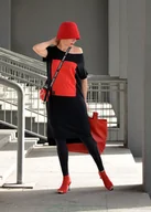 Bluzki damskie - New Tunika Basic K red - miniaturka - grafika 1