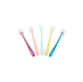 Sztućce dla dzieci - Babymoov Babymoov, Zestaw silikonowych łyżeczek, 5 szt. - miniaturka - grafika 1