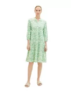 Sukienki - TOM TAILOR Damski sukienka 1035221, 31574 - Green Small Wavy Design, 44 - miniaturka - grafika 1