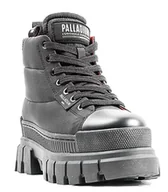 Trampki damskie - Palladium Revolt Boot OVERCUSH, Trampki damskie, Czarne/Czarne, 39 EU, czarny, 39 EU - miniaturka - grafika 1