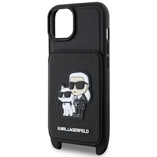 Karl Lagerfeld KLHCP14MCSAKCPMK iPhone 14 Plus 6.7" hardcase czarny/black Crossbody Saffiano Karl & Choupette - Etui i futerały do telefonów - miniaturka - grafika 6