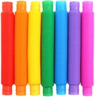 Zabawki sensoryczne - EduBawi, Rurki Sensoryczne Pop Tube, 12 szt., XXL kolorowe - miniaturka - grafika 1