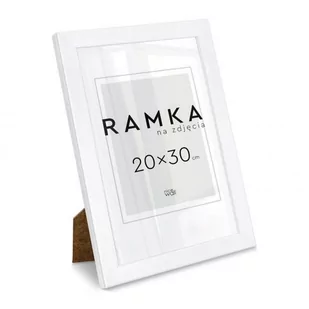 Ramka na zdjęcia 20x30 cm z podpórką Biała - Ramki na zdjęcia - miniaturka - grafika 1