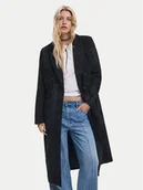 Płaszcze damskie - Desigual Płaszcz przejściowy Patch 25WWEW16 Czarny Regular Fit - miniaturka - grafika 1