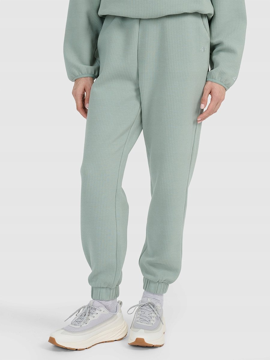 SPODNIE DAMSKIE DRESOWE 4F Z DZIANINY WAFLOWEJ TTROF1184 AW25 XL