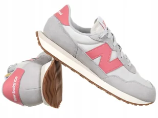 Buty damskie New Balance GS237PK sneakersy szare - Sneakersy damskie - miniaturka - grafika 1