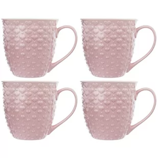Orion Kubek ceramiczny z uchem do picia kawy herbaty napojów różowy zestaw kubków 580 ml 4 szt. - Kubki - miniaturka - grafika 1