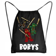 Plecaki worki - Worek Szkolny Workoplecak WF Do Przedszkola Szkoły LEGO NINJAGO + IMIĘ #3 - miniaturka - grafika 1