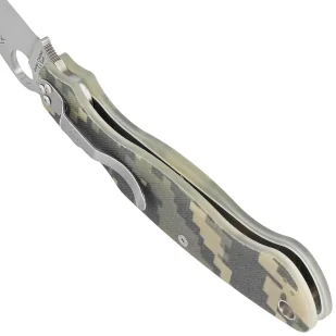 Nóż składany Spyderco Military 2 Camo G10, Satin Plain CPM S30V by Sal, Eric Glesser (C36GPCMO2) - Noże - miniaturka - grafika 5