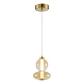 Lampy sufitowe - Lampa wisząca DAPHNE AMBER 12W - miniaturka - grafika 1